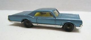 Husky Oldsmobile Starfire Coupe Die - Cast Toy Car Vintage Trunk Opens Blue