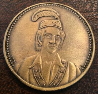 Native American Indian Chief King Philip Wampanoag Tribe Coin Medal C