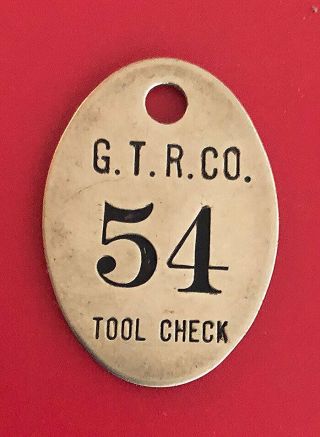 Vintage Tool Check Brass Tag: General Tire Rubber Co; Akron Ohio