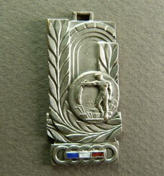 French Art Deco Medal Enamel Sport Olympic Games Hercules Naked 勋章