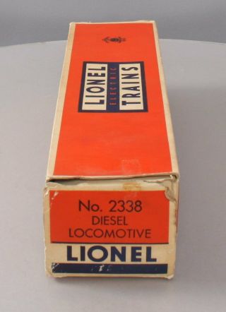 Lionel 2338 Milwaukee Road Powered GP - 7 Diesel Locomotive Empty Box w/o Liner 2