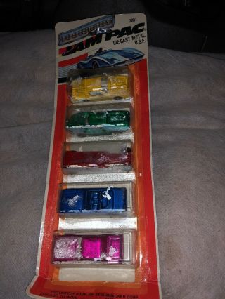 Vintage 1981 Pack Of 5 Tootsie Toy Die Cast Cars - Jam Pac 2831 - Nip