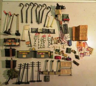 Hornby Triang Meccano Ttr Die Cast Scenery Items Figs Signs Lamps Signals Etc