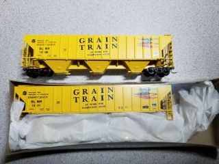 2 Pack Athearn Bev - Bel 54’ Ps Covered Hopper – Blue Mt Railroad Grain Train For