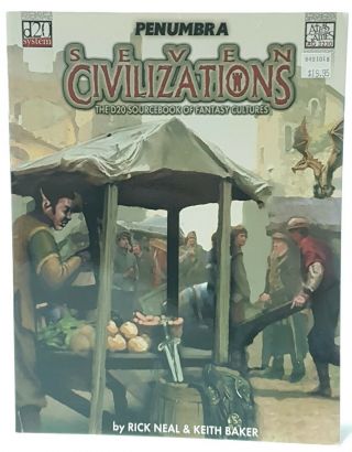 Atlas Games D20 Penumbra Rpg Seven 7 Civilizations - Version 3.  5