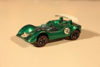 Vintage Redline Hotwheels 1968 Chaparral 2g Mattel Toy Car Green