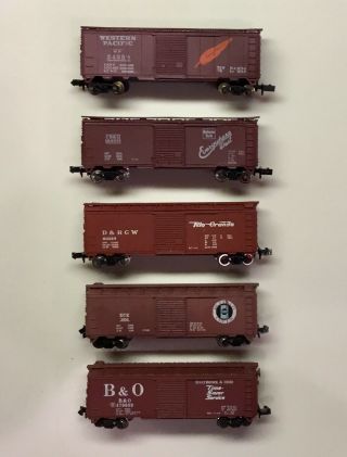 Con Cor N Scale Freight Train Cars - Set Of 5
