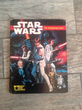 Star Wars The Roleplaying Game Core Rule Book 1st Ed Hardcover West End Games Vg