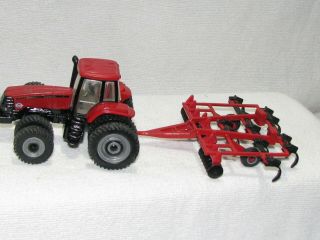 Mx285 Case W/roll Crop Duals Farm Tractor & Field Ripper Disc 1/64 Diecast Ertl