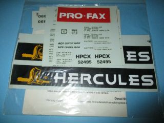 O Scale Rgs Decals Ch - 40 Grey Hercules Pro - Fax Covered Hopper 1974 Red/wht/yel