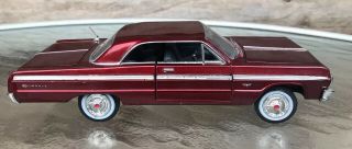 Motormax 1964 Chevrolet Impala Scale 1/24 Diecast Car Red No.  73259 Opening Door