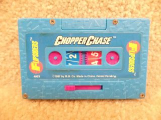 Vintage 1987 Milton Bradley Flipsiders Cassette Shaped Chopper Chase Game