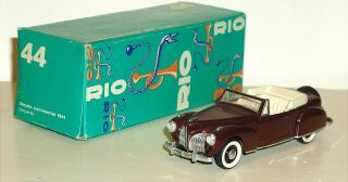 Rio 44 1941 Lincoln Continental Convertible Detailed Mint&boxed 1/43