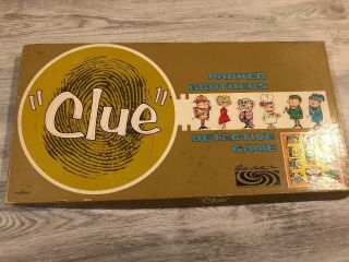 Vintage 1963 Clue Detective Board Game Parker Brothers Complete Game