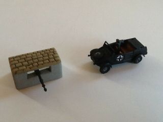 Ho Wwii German Pill Box & Jeep W/machine Gun