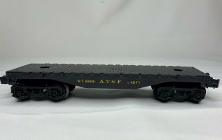 Lionel - O Gauge Flat Bed Train - A.  T.  S.  F.  - Wt 40000 L 48 Ft - No Box