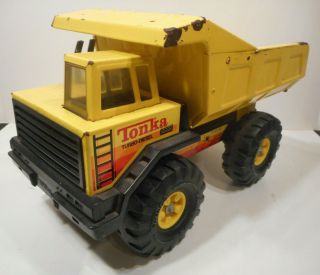 Vintage Tonka Pressed Metal Turbo Diesel Toy Dump Truck 16 " X 8 " X 10 " Tall