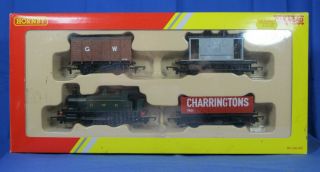 Hornby Oo Gauge R2670 Railroad Train Pack - 4 Wagons Set With Gwr - 4 - 0 No.  104 Vgc
