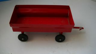 Vintage Ertl Red Wagon Farm Toy Cart Pressed Steel Metal