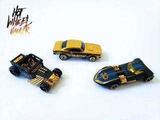 2018 Hot Wheels Black And Gold 50th Anniversary 