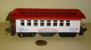 Roundhouse Ho Scale Ringling Bros Circus Passenger Car For Model Train Layouts