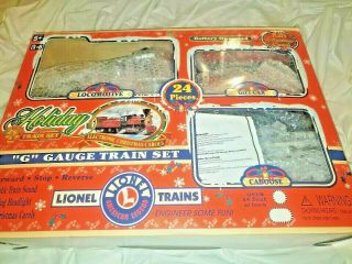 Lionel Trains Holiday Train Set - Battery Operated " G " Gauge Train Set 62134