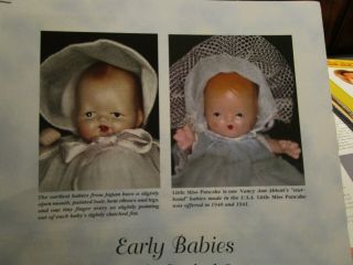 4pg Nancy Ann Storybook Early Babies Doll History Article / E.  Pardee