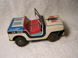 Vintage Tin - Toy Jeep - American Airlines - From Japan -.