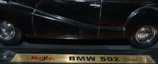 1:18 Maisto Special Edition 1955 BMW 502 Convertible in Black 31817 2