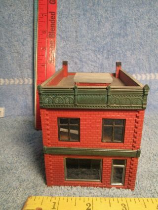 Vtg Ho Scale Two Story Store Front Brick Building 4.  9 " By 3 " Unmarked Nr