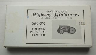 Jordan Products Highway Miniatures,  Fordson Industrial Tractor.