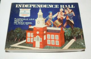 Empty Plasticville Independence Hall Box Ho Scale Model Railroad