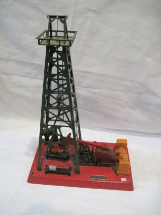Lionel Postwar 0 Gauge 455 Oil Derrick And Pumper 1 Barrel