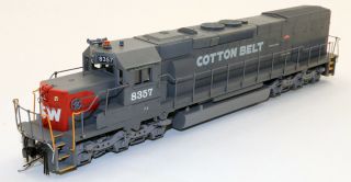 Custom Athearn Blue Box Emd Sd - 40t - 2 Diesel Locomotive Cotton Belt 8357 Dc Ho