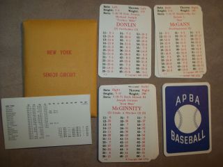 1905 Apba Baseball Cards With Master Game Symbols Complete