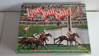 Lose Your Shirt Board Game By Murfett 1976 Horse Racing Game.  Complete