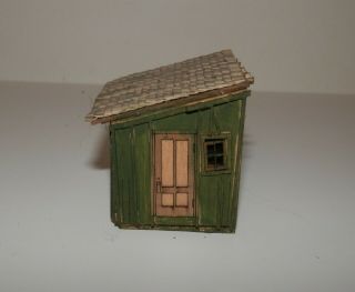 Ho Scale Scratch Built Laser Cut Small Green Shed (1 1/8 " X 1.  5 ")