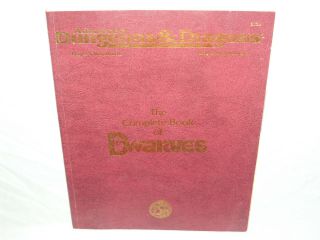 Ad&d 2nd Ed Aid - Phbr6 The Complete Book Of Dwarves (hard To Find And Vg, )
