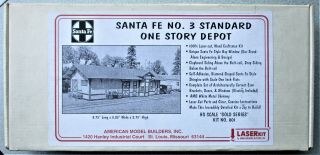 Ho Scale: Santa Fe No.  3 Standard One - Story Depot,  A Wood Kit