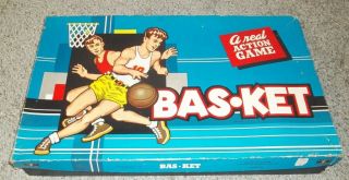 1950 Bas - Ket Basketball Game By Cadaco - Ellis Complete A Real Action Game