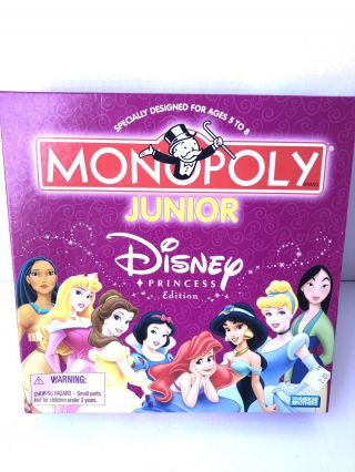 Monopoly Junior Disney Princess Edition (complete) Mulan,  Cinderella,  Belle
