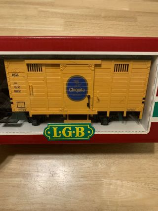 Lehmann Lgb G Scale - Chiquita Banana Box Train Car 4033