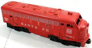 American Flyer 21206 - 1 Santa Fe Diesel Locomotive Non - Powered Red
