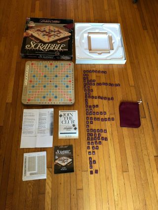 Scrabble Deluxe Edition Turntable Board Game 1989,  Milton Bradley - Complete