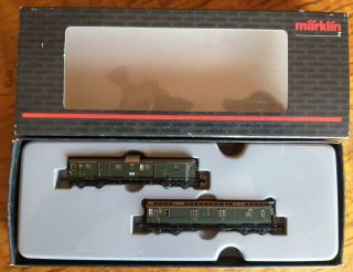 Marklin Z Scale 87580: German State Railroad Company (drg) Mail & Baggage Cars