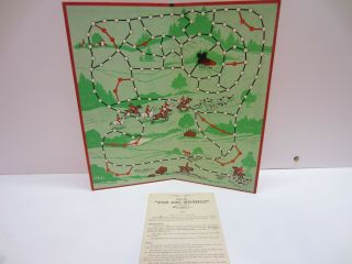 Vtg 1948 Retro Board Game Game Of Fox And Hounds Board Instructions