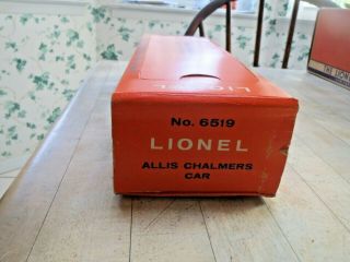Lionel 6519 - Allis Chalmers Car - Empty Box & Instructions Only - C - 8