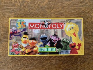Monopoly Board Game Sesame Street 35 Year Anniversary Collectors Edition 2004