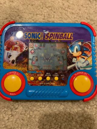 Vintage 1990 Sonic The Hedgehog Spinball Lcd Tiger Electronic Game