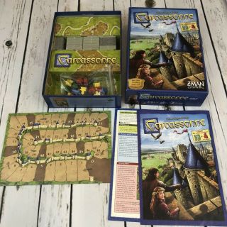 Z Man Carcassonne Board Game The River And The Abbot Expansions Complete